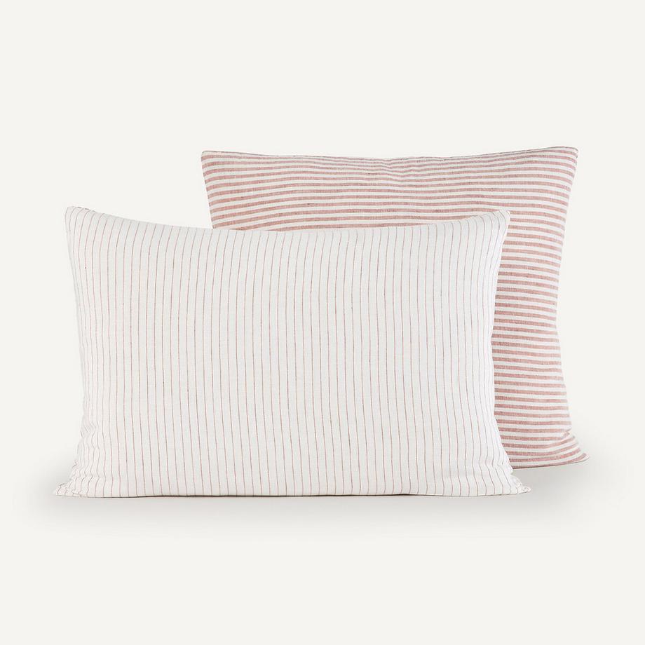 AM.PM Taie d'oreiller en lin lavé tissé teint  