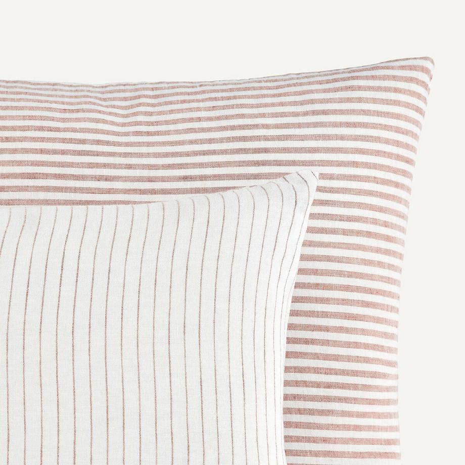 AM.PM Taie d'oreiller en lin lavé tissé teint  