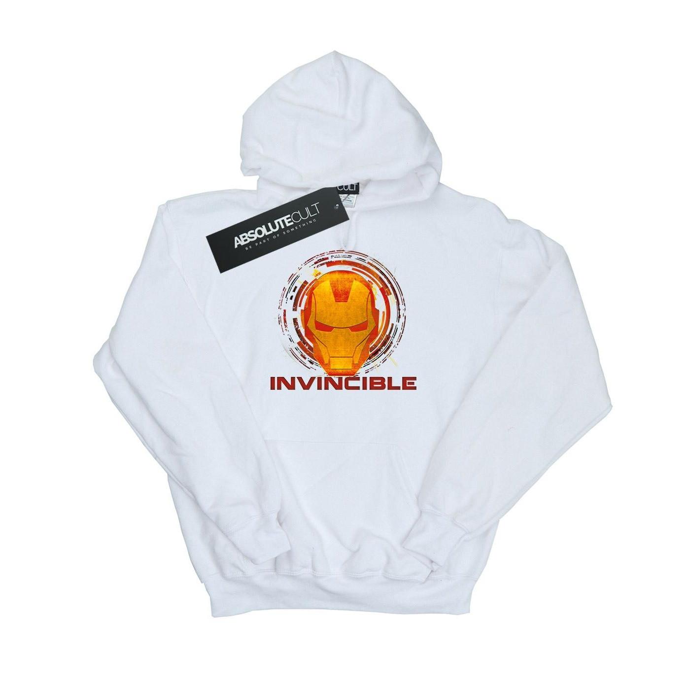 Image of Avengers Iron Man Invincible Kapuzenpullover Damen Weiss S