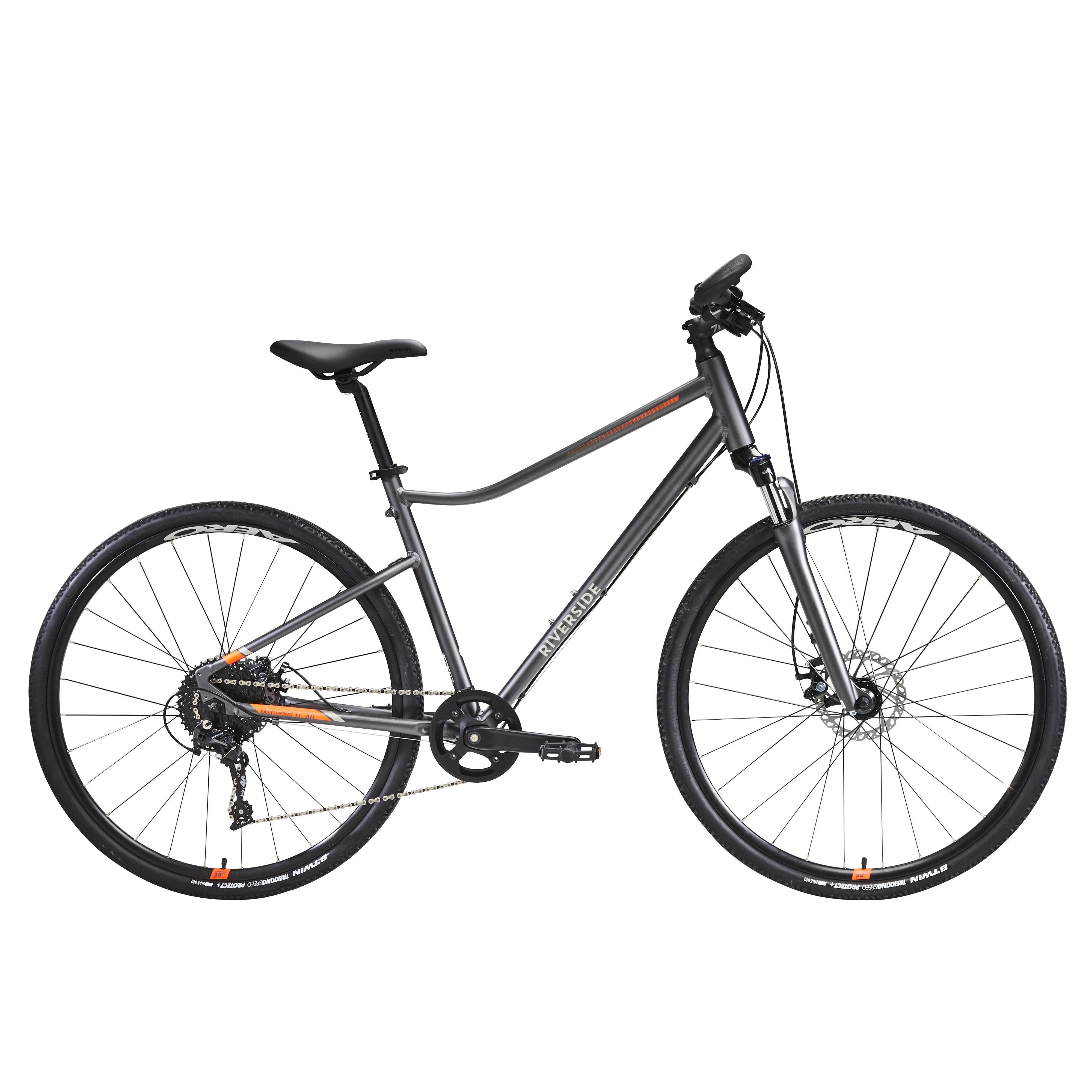 Image of Hybridbike - Riverside 700 Unisex Schwarz / Orange XL-185-200CM