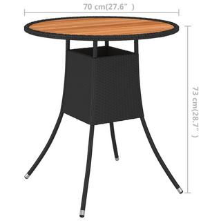 VidaXL Table à manger rotin synthétique  