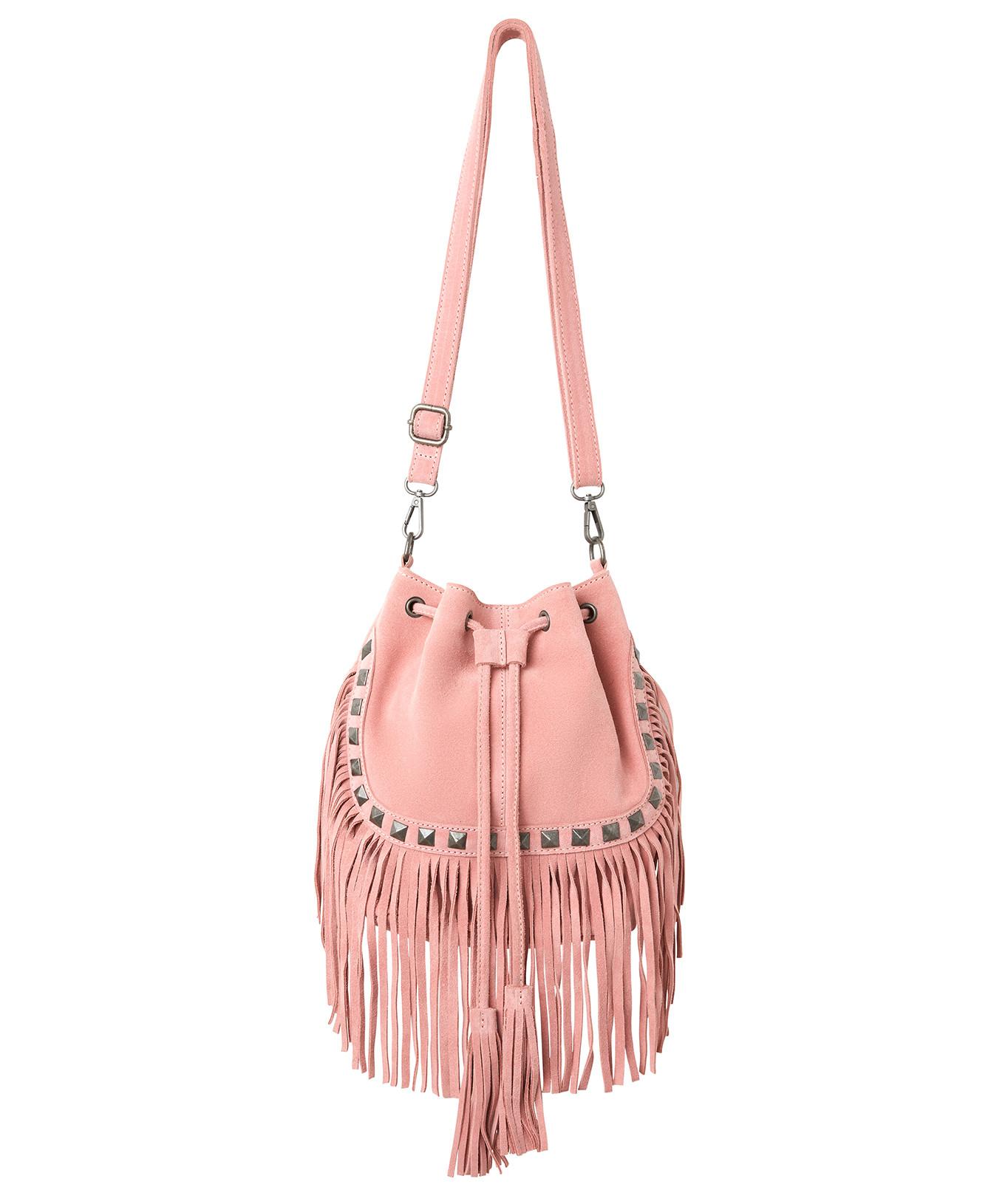 Joe Browns  Wildleder Fransen Crossbody Bucket Bag mit Nieten 