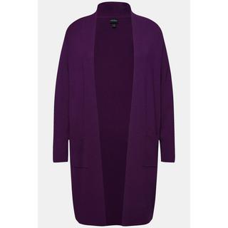 Ulla Popken  Cardigan coupe ouverte et longue, en maille fine et douce 