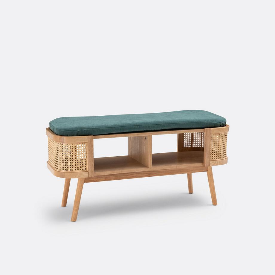 La Redoute Intérieurs Sitz- und Stauraumbank Laora mit Rattan  