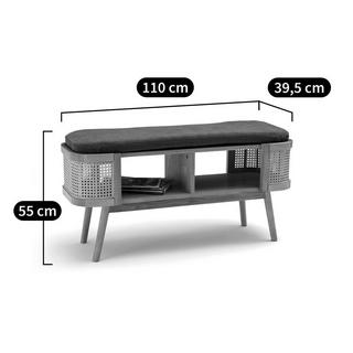 La Redoute Intérieurs Sitz- und Stauraumbank Laora mit Rattan  