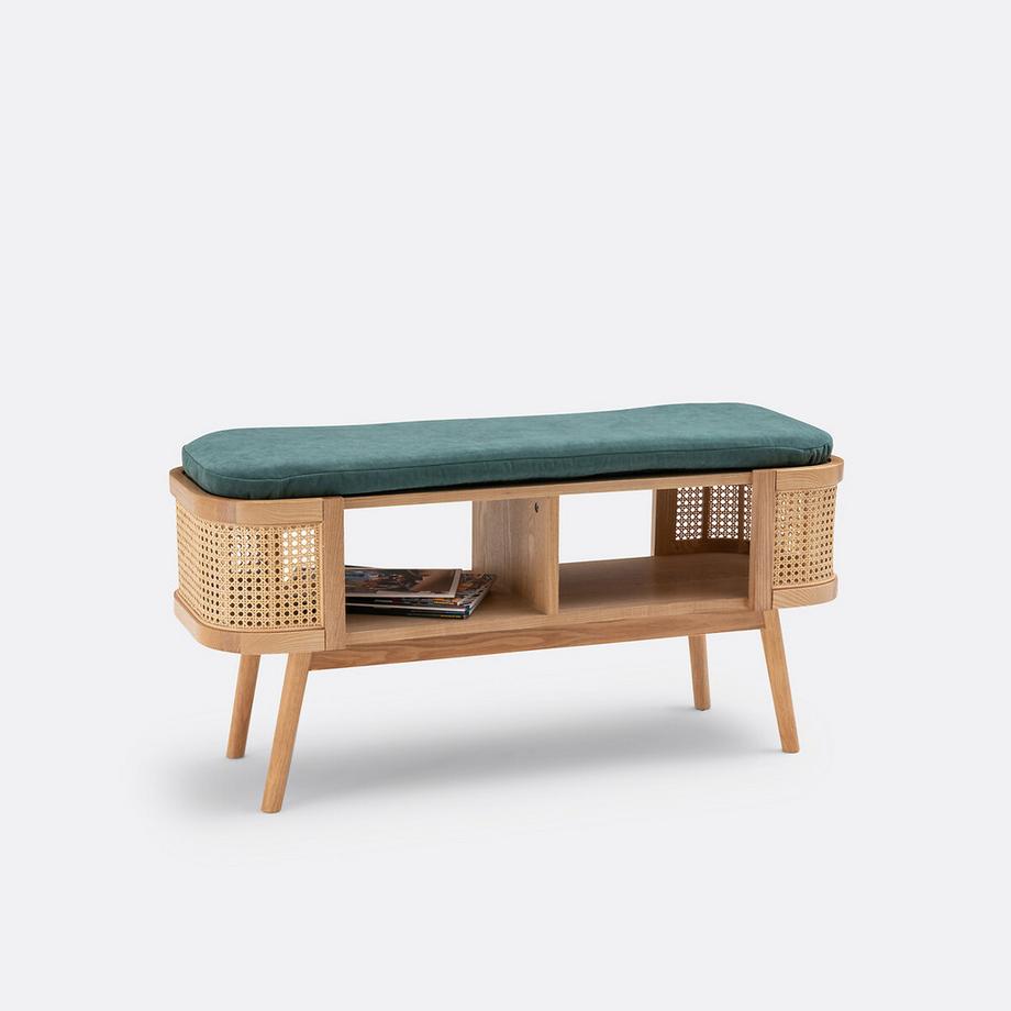 La Redoute Intérieurs Sitz- und Stauraumbank Laora mit Rattan  