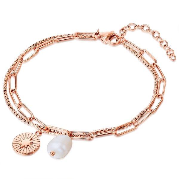 Valero Pearls  Femme Bracelet en acier inoxydable 