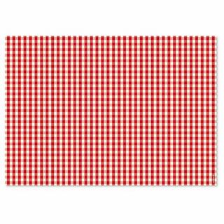 trendform Papiertischset VICHY rot Block mit 50 Blatt  
