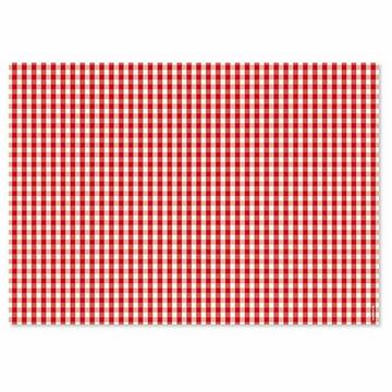 Papiertischset VICHY rot Block mit 50 Blatt