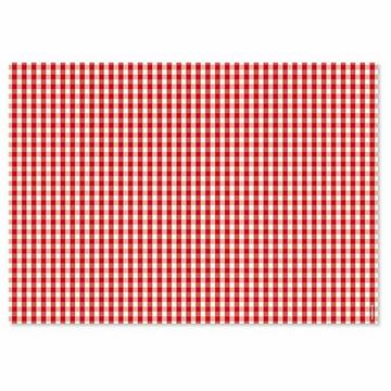 Papiertischset VICHY rot Block mit 50 Blatt