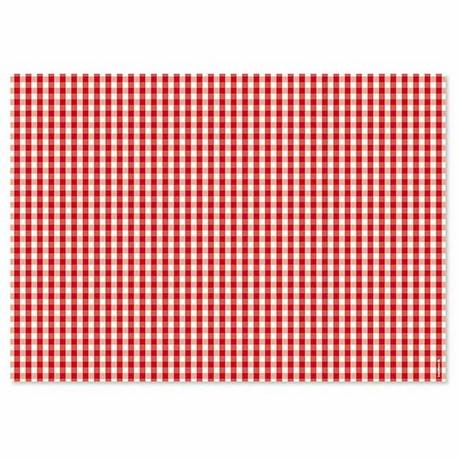 trendform Papiertischset VICHY rot Block mit 50 Blatt  
