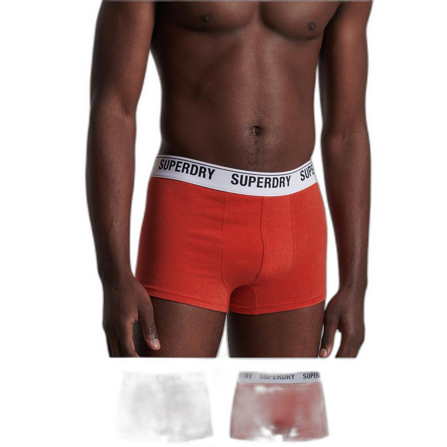 Superdry Caleçons en coton bio Lot de 2  