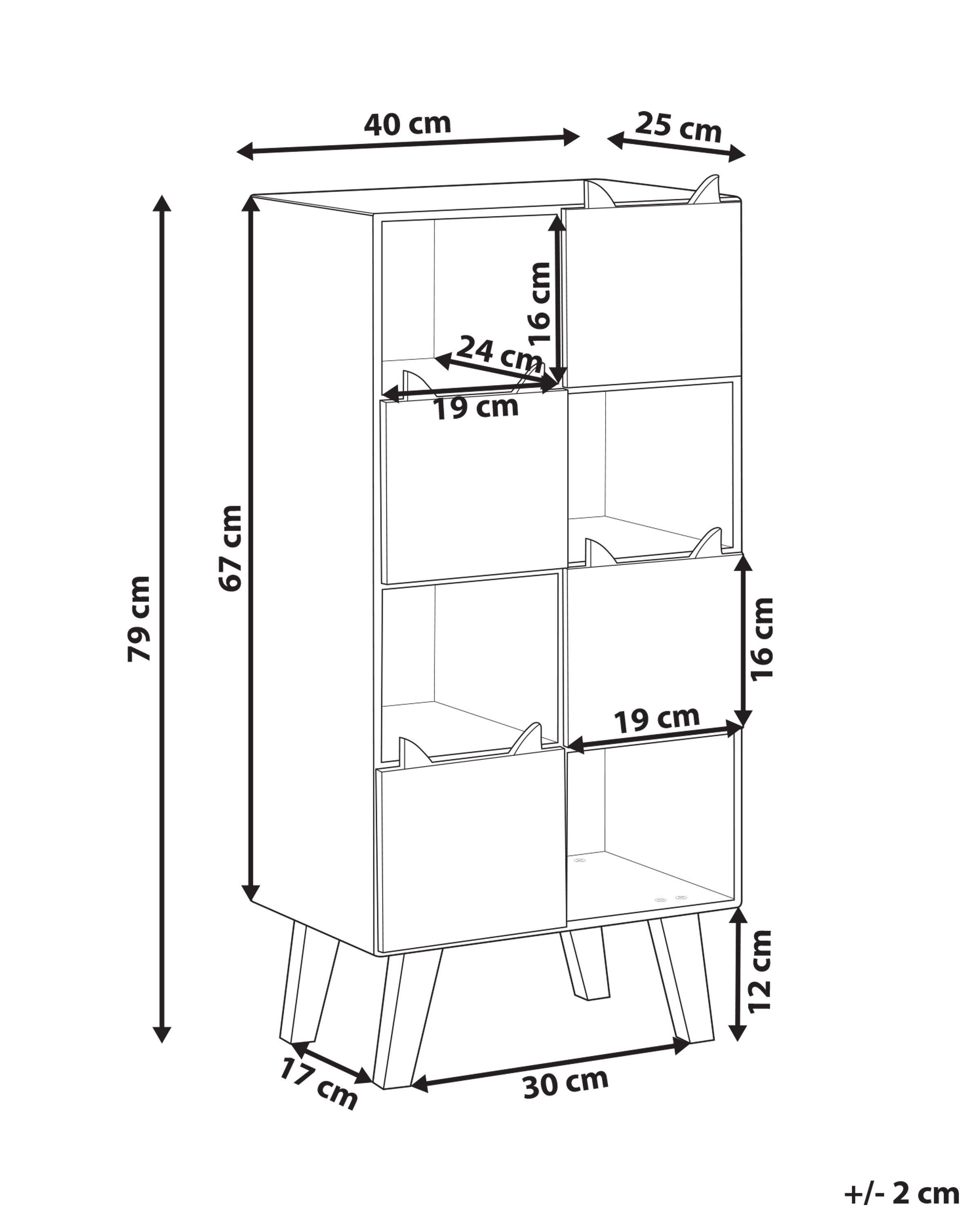 Beliani Bücherregal mit 4 Fächern aus MDF-Platte Modern RUPERT  