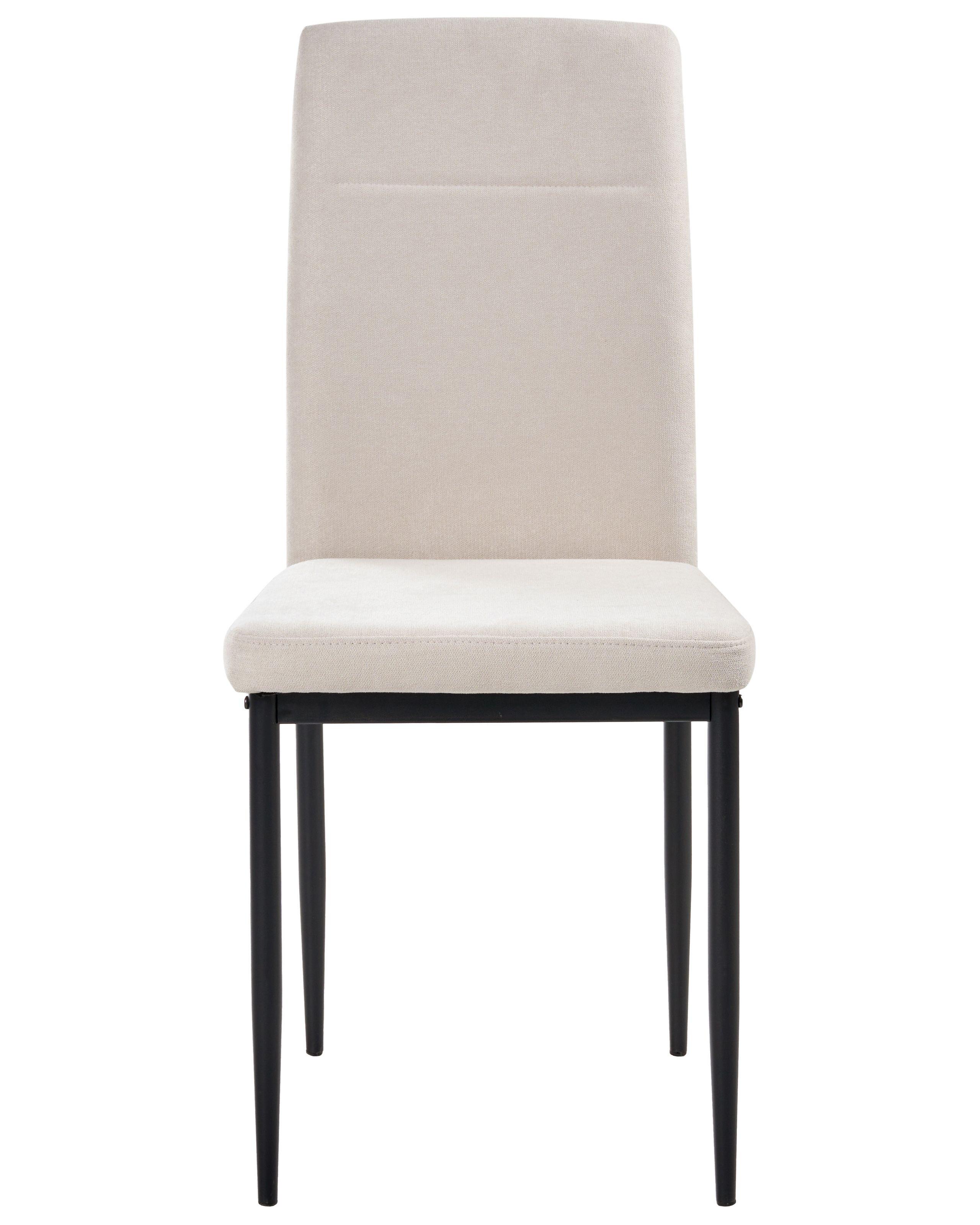 Beliani Lot de 4 chaises de salle à manger en Tissu Moderne RINER  