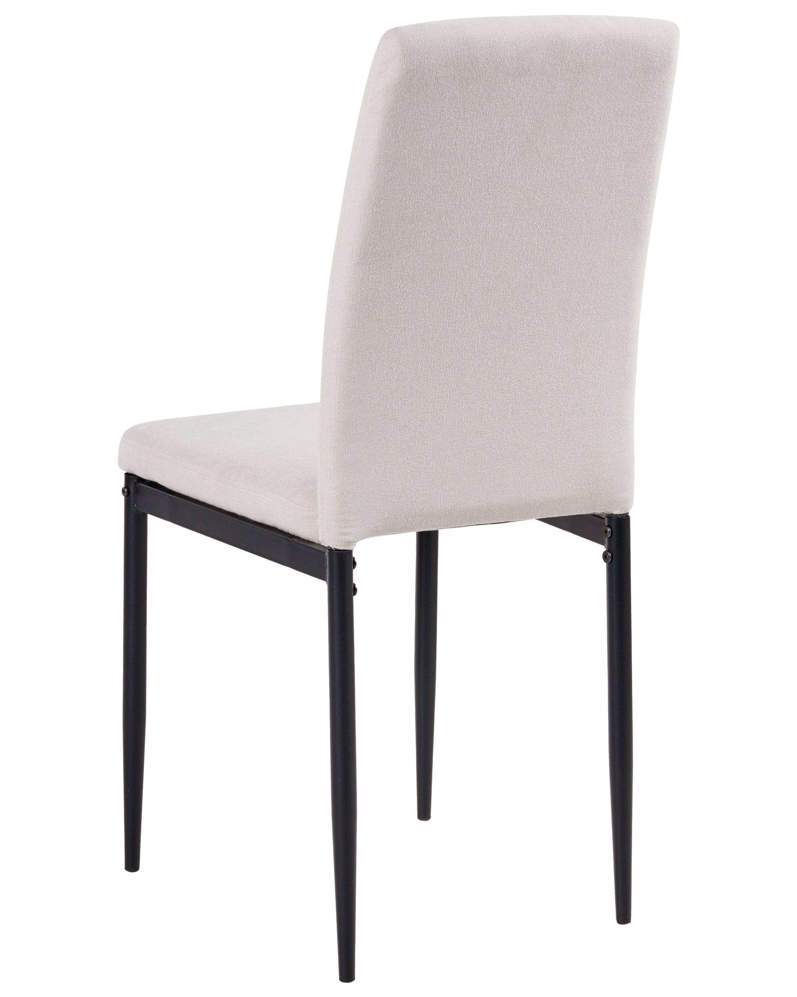 Beliani Lot de 4 chaises de salle à manger en Tissu Moderne RINER  