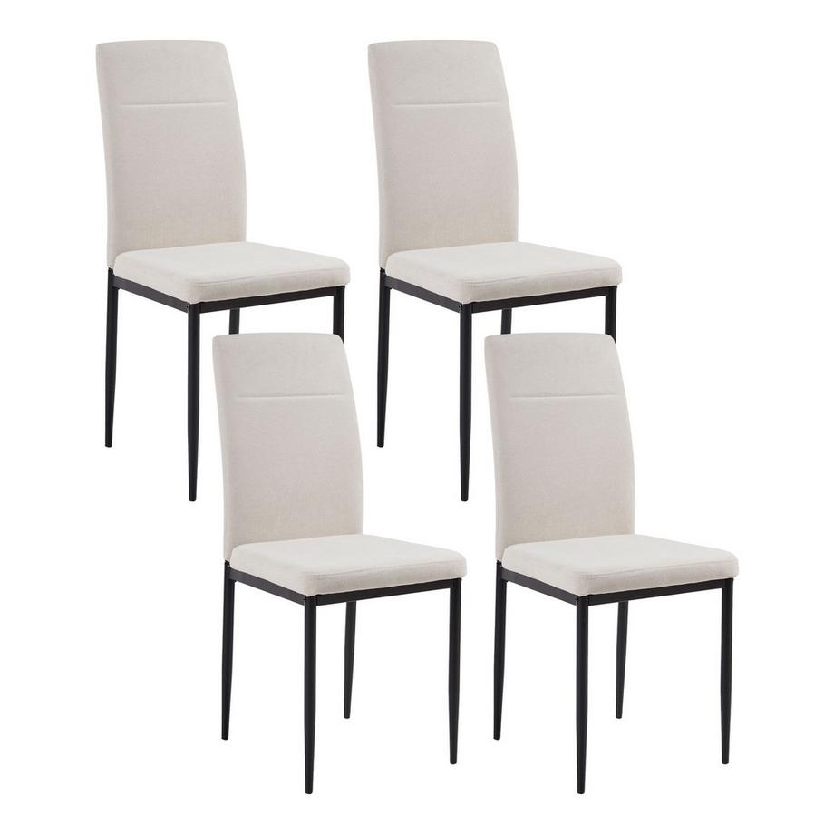 Set di 4 sedie da pranzo en Tessuto Moderno RINER