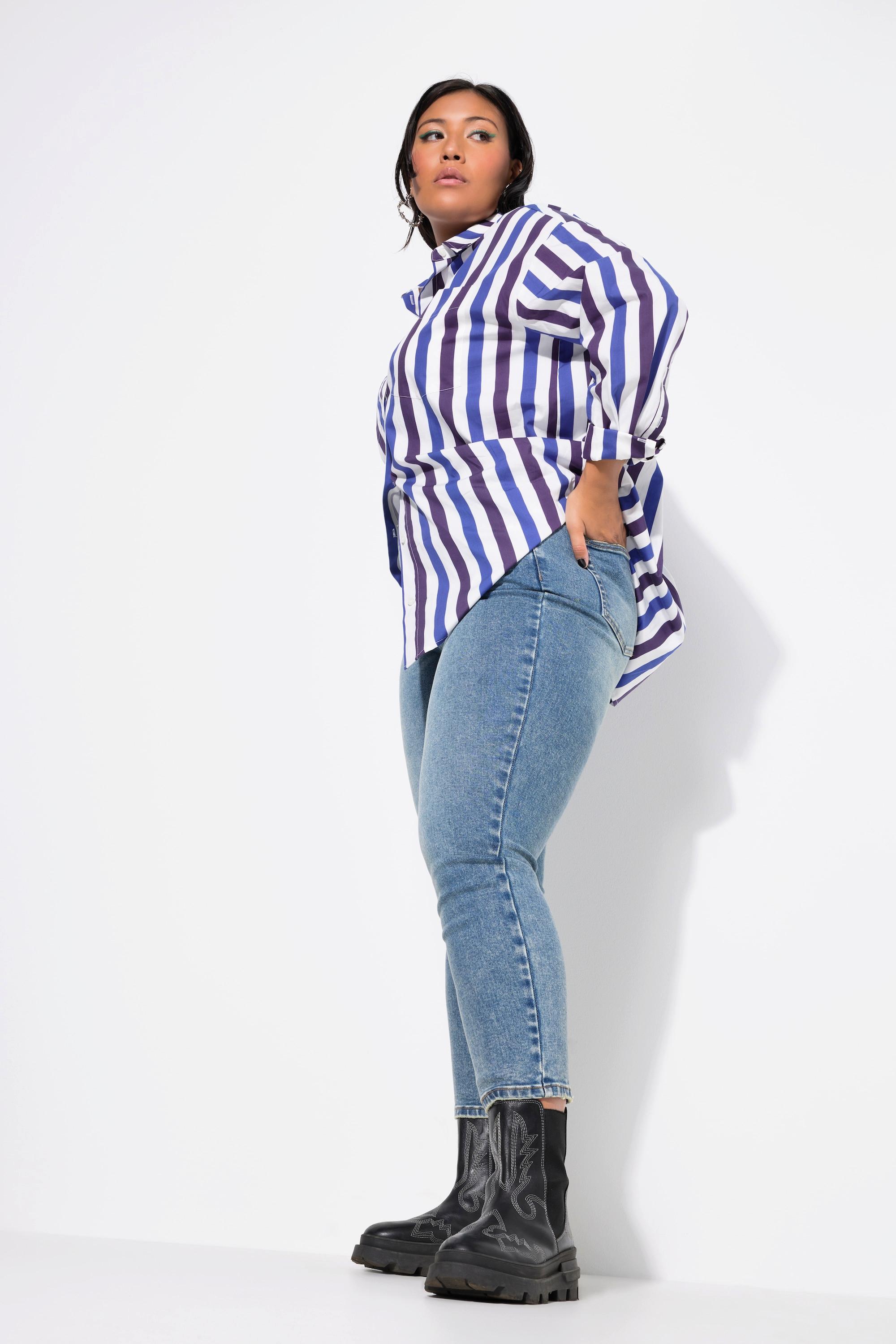 Studio Untold  Jean Mom à taille élastique. Coupe jambes larges à 5 poches 