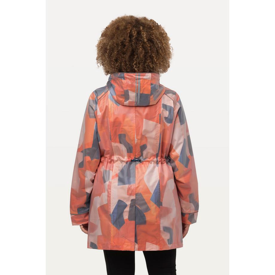 Ulla Popken HYPRAR Veste cirée technique imperméable avec fermeture éclair à double sens  