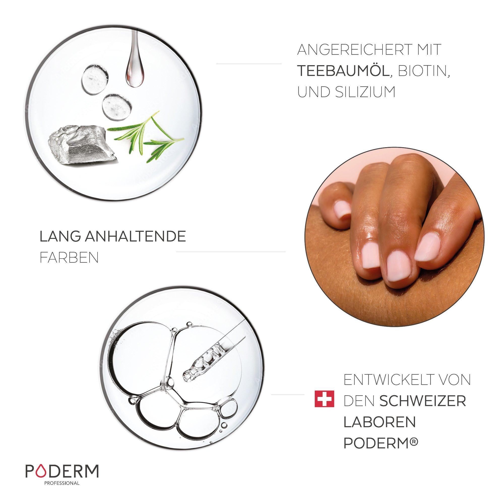 PODERM  Nagelpilz - Nagellack ZARTROSA Teebaum - Swiss Made 