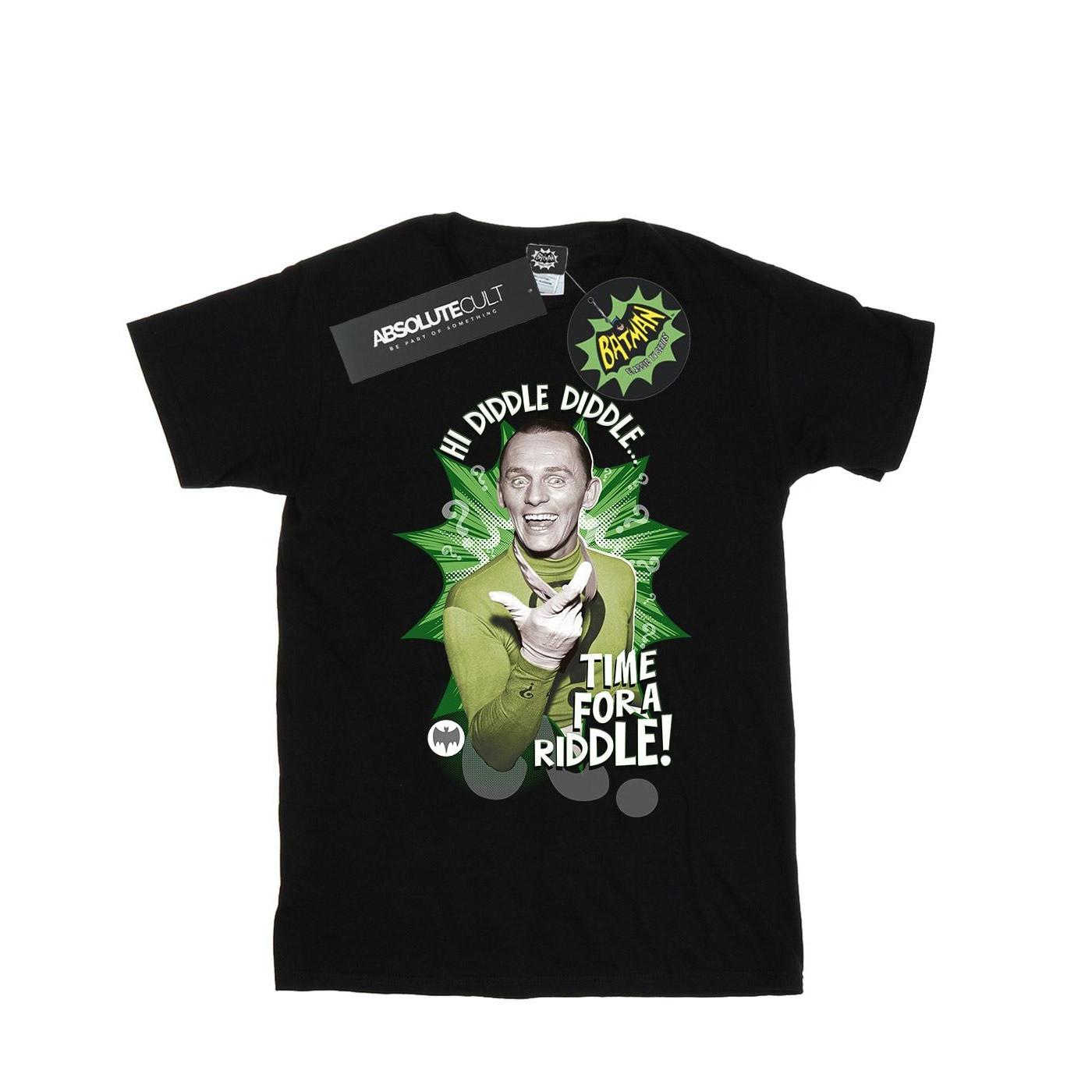 Image of Batman Tv Series The Riddler Time For A Riddle Tshirt Jungen Schwarz 140/146