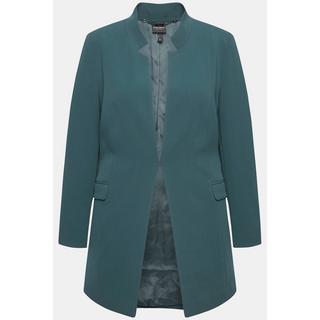 Ulla Popken  Blazer in acetato con collo alto e gancino 