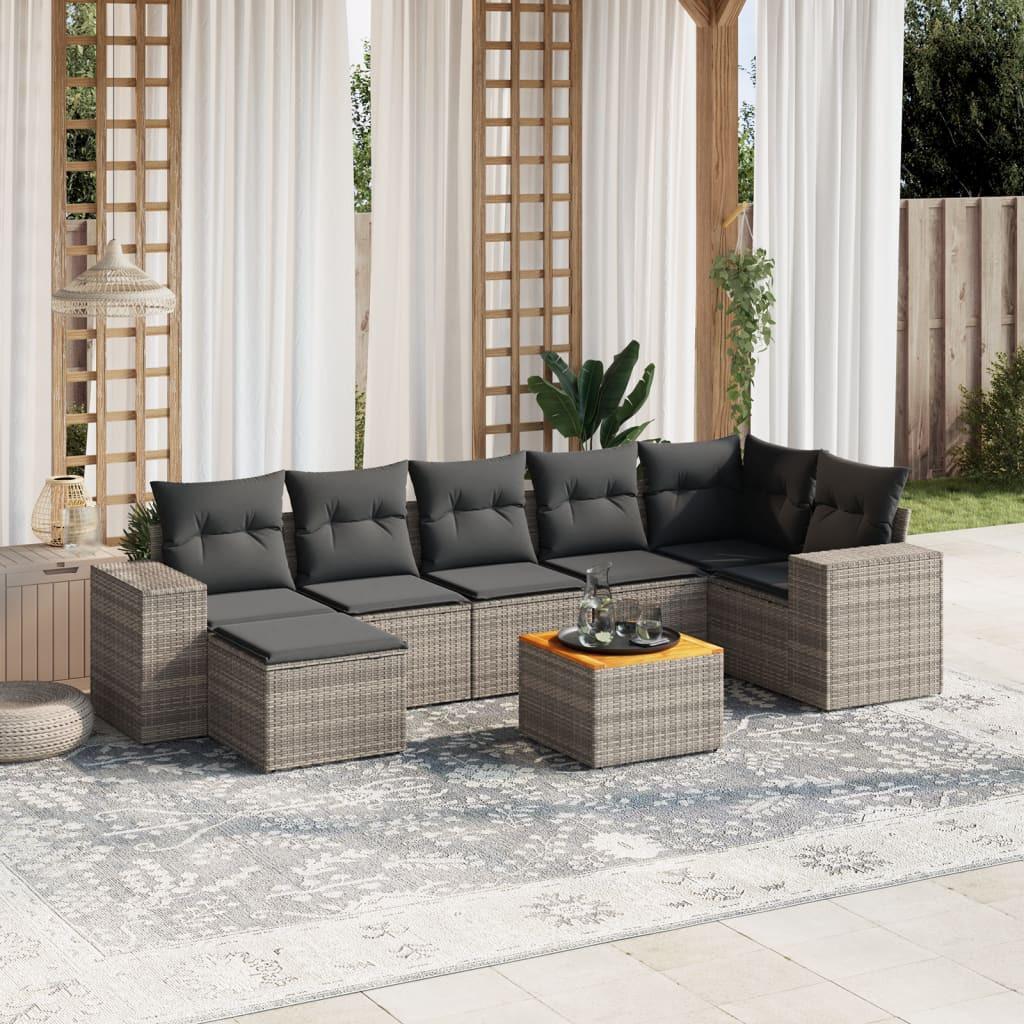 VidaXL set divano da giardino Polirattan  