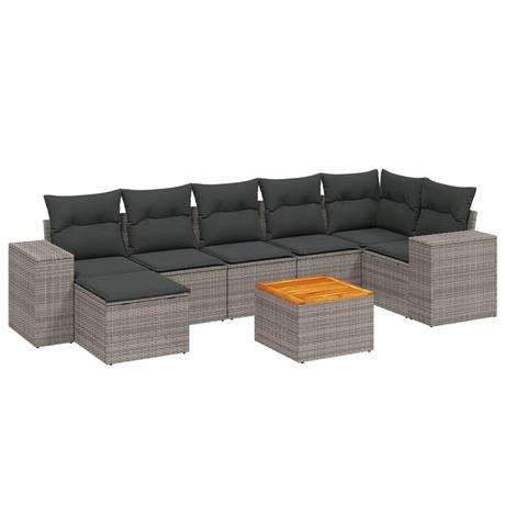 VidaXL set divano da giardino Polirattan  