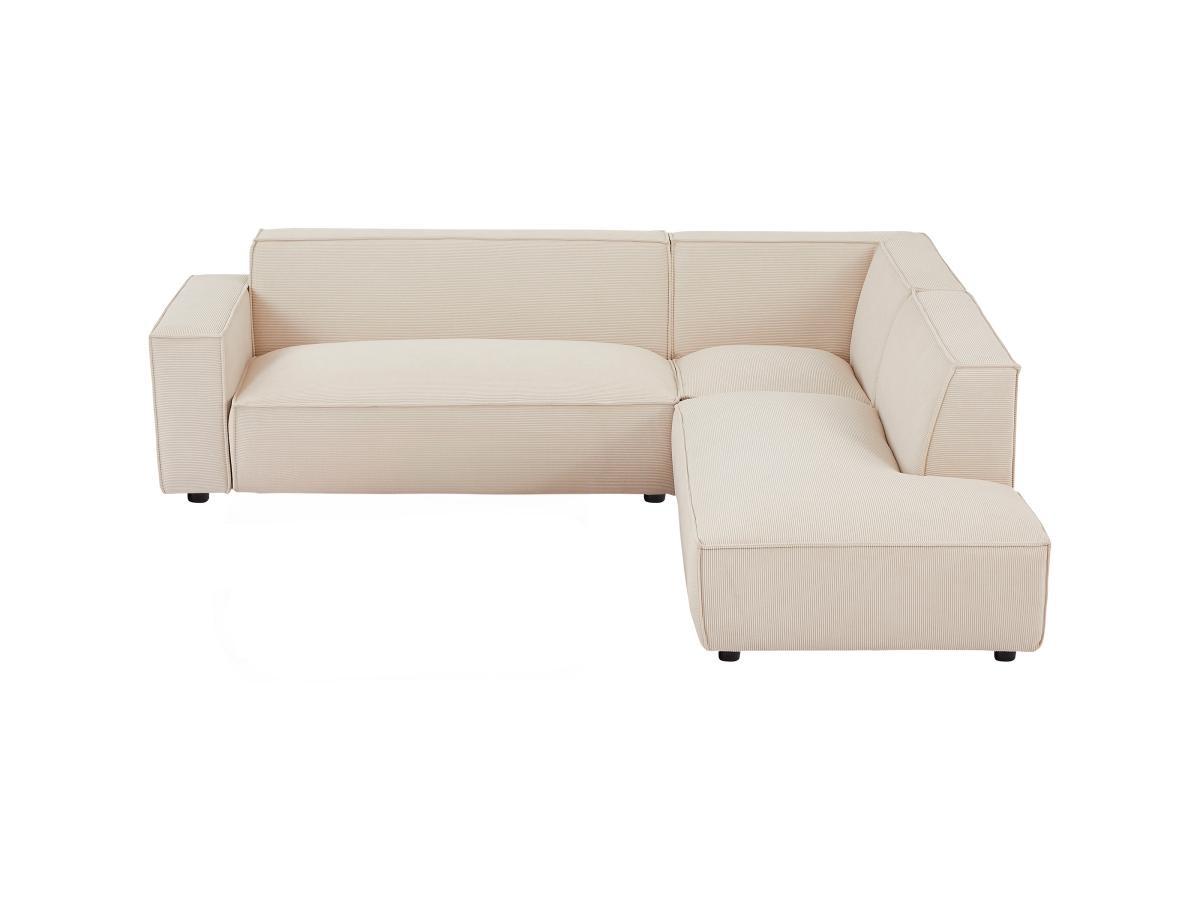 PASCAL MORABITO Großes Ecksofa - Ecke rechts - Cord - Beige - BORORE von PASCAL MORABITO  