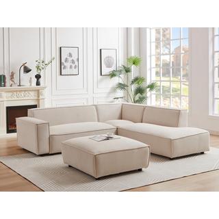 PASCAL MORABITO Großes Ecksofa - Ecke rechts - Cord - Beige - BORORE von PASCAL MORABITO  