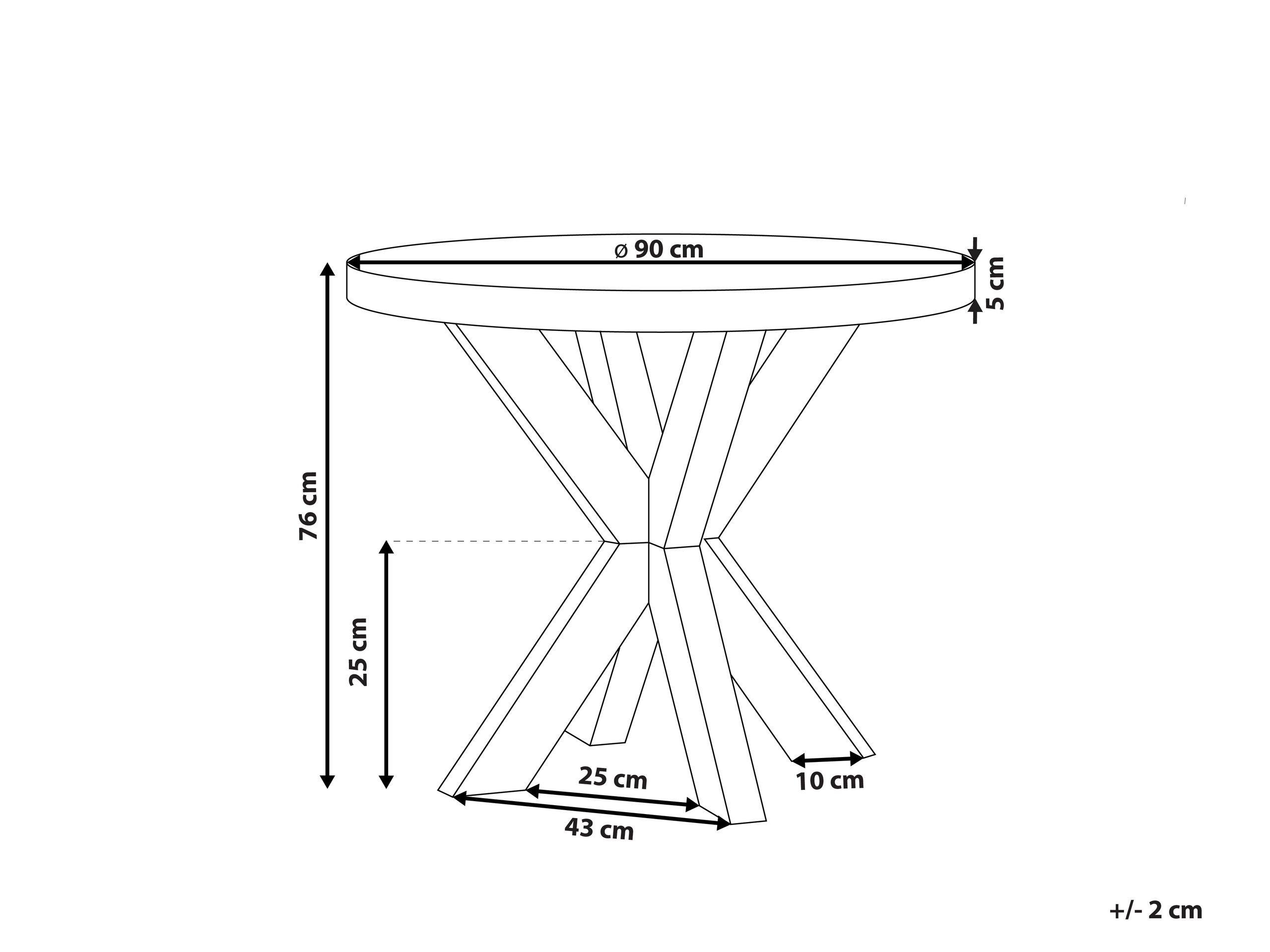 Beliani Table de jardin en Fibre-ciment Industriel OLBIA  