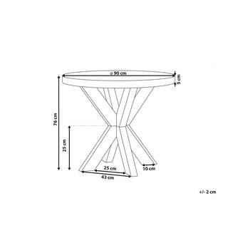 Beliani Table de jardin en Fibre-ciment Industriel OLBIA  