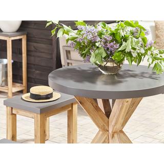 Beliani Table de jardin en Fibre-ciment Industriel OLBIA  