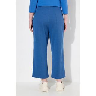 Ulla Popken  Culottes di felpa in cotone biologico con taglio della gamba ampio e cintura elastica 