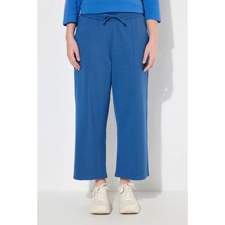 Ulla Popken  Culottes di felpa in cotone biologico con taglio della gamba ampio e cintura elastica 