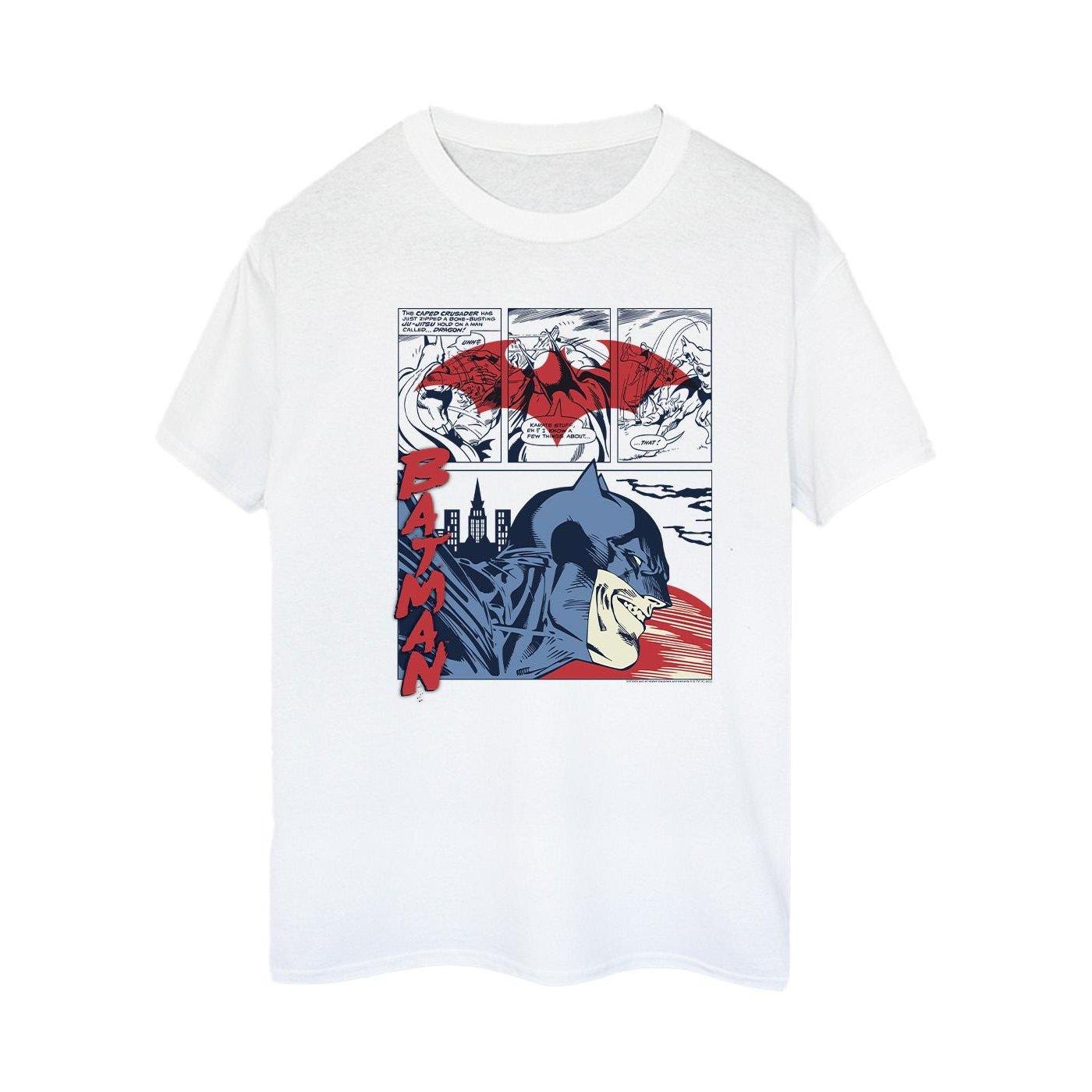 Image of Batman Comic Strip Tshirt Damen Weiss 5XL