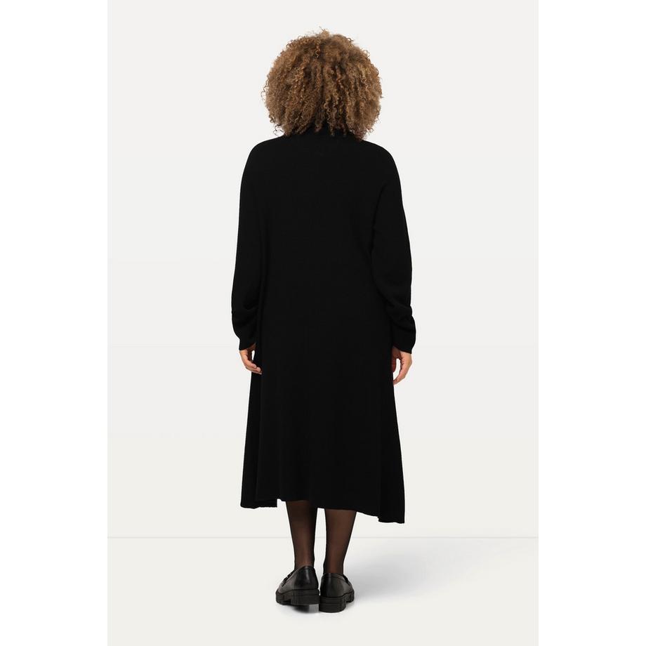 Ulla Popken Maglione Lungo Linea A Collo Alto Maniche Lunghe  