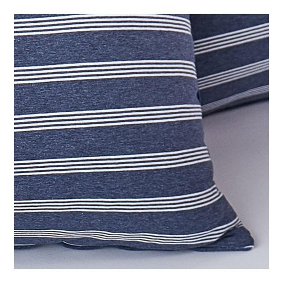 Living Home Melange Jersey Double Face Parure de Lit Rayée  