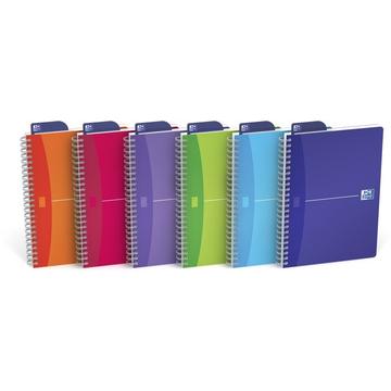 OXFORD Spiralbuch MyColours A5 100104780 liniert 7mm, 90g, 90BL 5 Stk