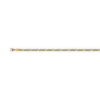 MUAU Schmuck  Fusskette Figaro Gelbgold 750, 24cm, 2.9mm 