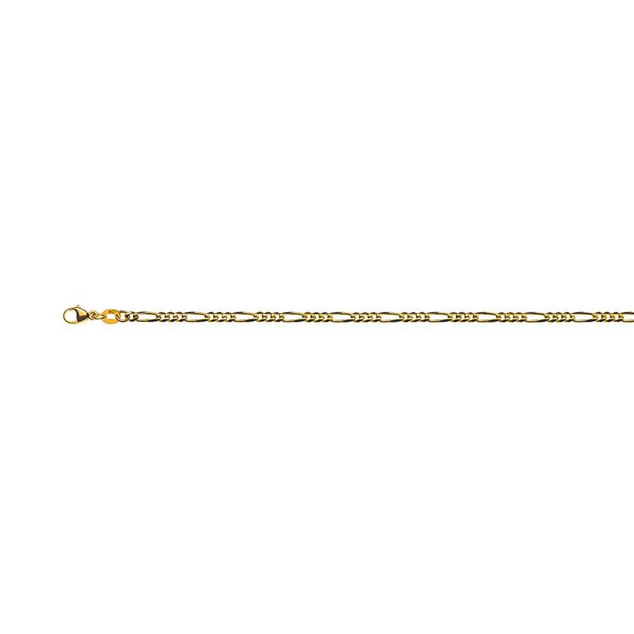 Fusskette Figaro Gelbgold 750, 24cm, 2.9mm