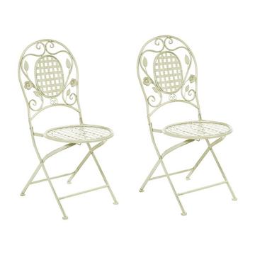 Lot de 2 chaises en Métal Rétro BIVIO