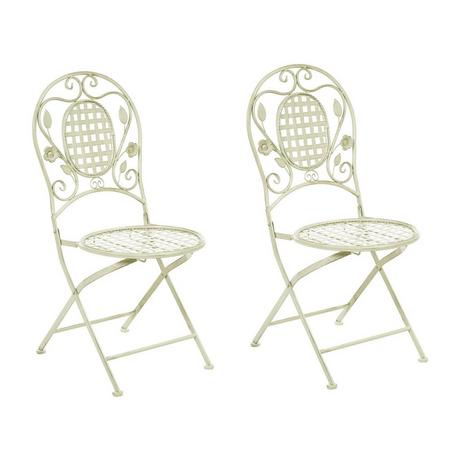 Beliani Lot de 2 chaises en Métal Rétro BIVIO  