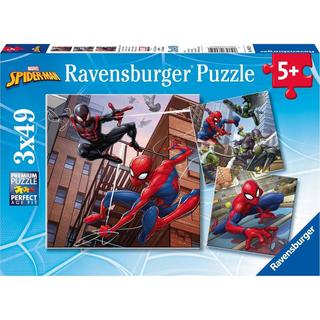 Ravensburger  Puzzle Spiderman beschützt die Stadt (3x49) 