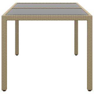 VidaXL Table de jardin rotin synthétique  