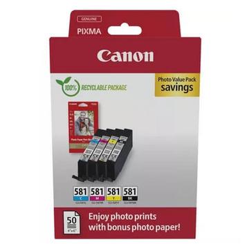 CANON Encre 2106C006 CLI-581 Multipack + Papier