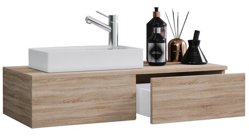 Image of 2-tlg Badmöbel Set Gäste WC Gästebad Waschplatz Waschtisch klein schmal Gudas 2-tlg Badmöbel Set Gäste WC Gästebad Waschplatz Waschtisch klein schmal Gudas