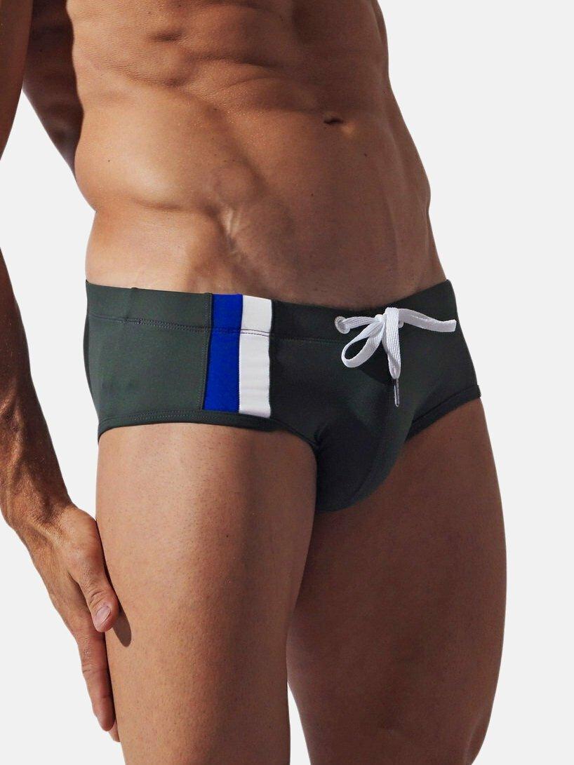 Image of Badehose Stripe Herren Grün S