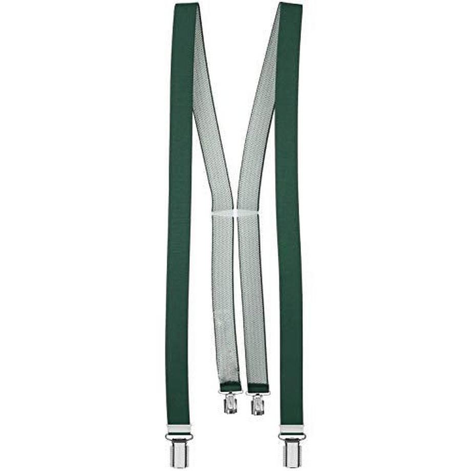 Bretelles Vert Foncé avec 4 Clips Stables - 25mm de Large