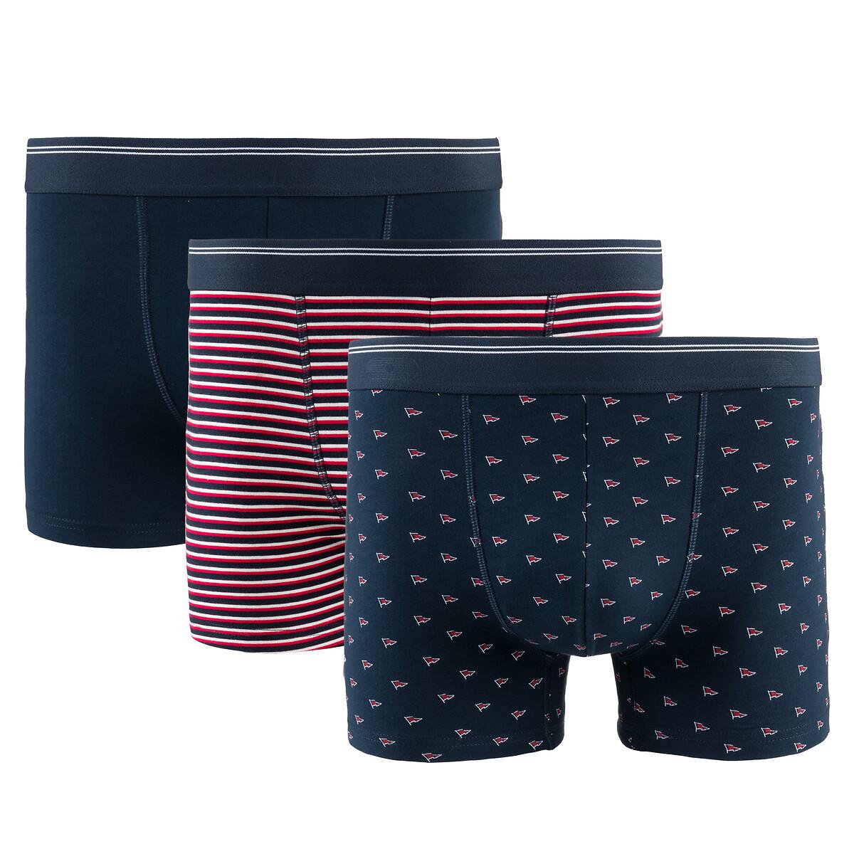 La Redoute Collections  Lot de 3 boxers 2 imprimés + 1 uni 