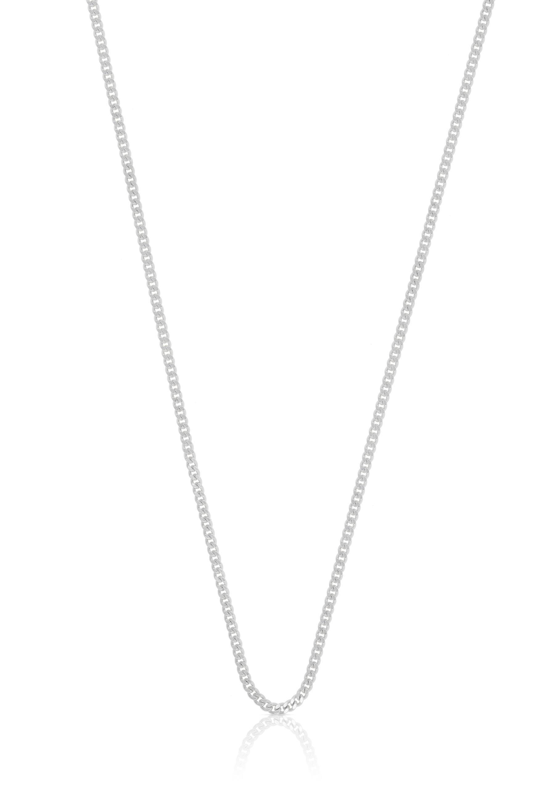 MUAU Schmuck  Collier gourmette or blanc 375, 1.4mm, 40cm 